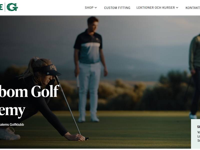 Ny hemsida Bäckbom Golf Academy